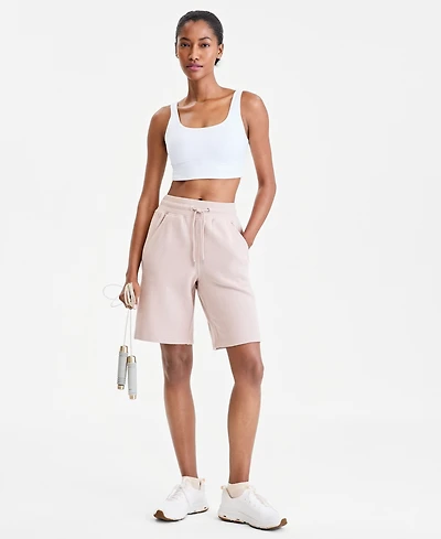 Id Ideology Women's Cotton-Blend Pull-On Bermuda Shorts, Exclusively at Macy's