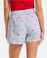 Lands' End Women's Poplin Sleep Boxer Shorts