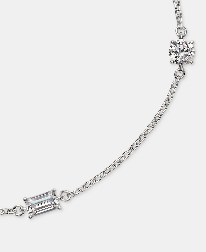 Lauren Ralph Lauren Cubic Zirconia Station Flex Bracelet in Sterling Silver