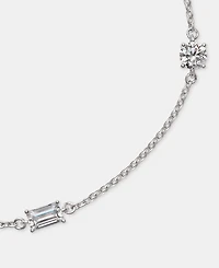 Lauren Ralph Lauren Cubic Zirconia Station Flex Bracelet in Sterling Silver