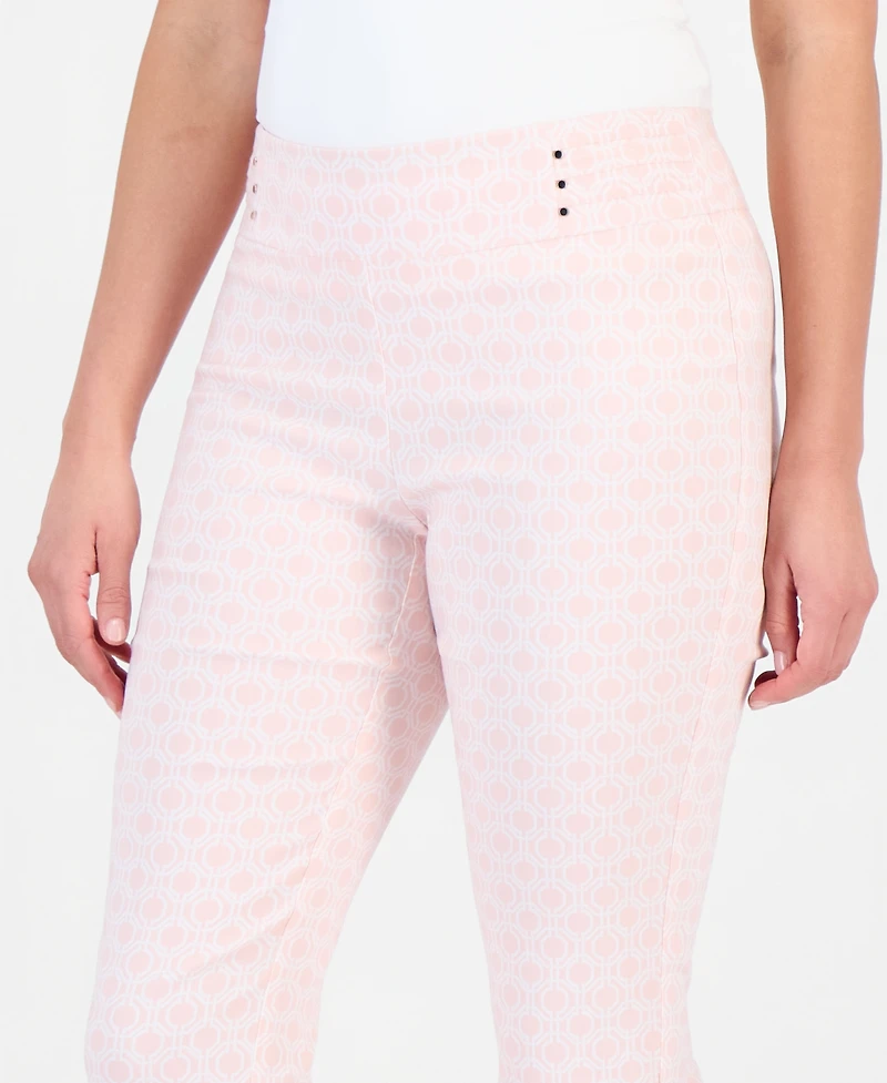 Jm Collection Petite Rivet-Trim Pull-On Capri Pants, Macy's Exclusive