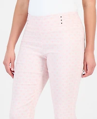 Jm Collection Petite Rivet-Trim Pull-On Capri Pants, Macy's Exclusive