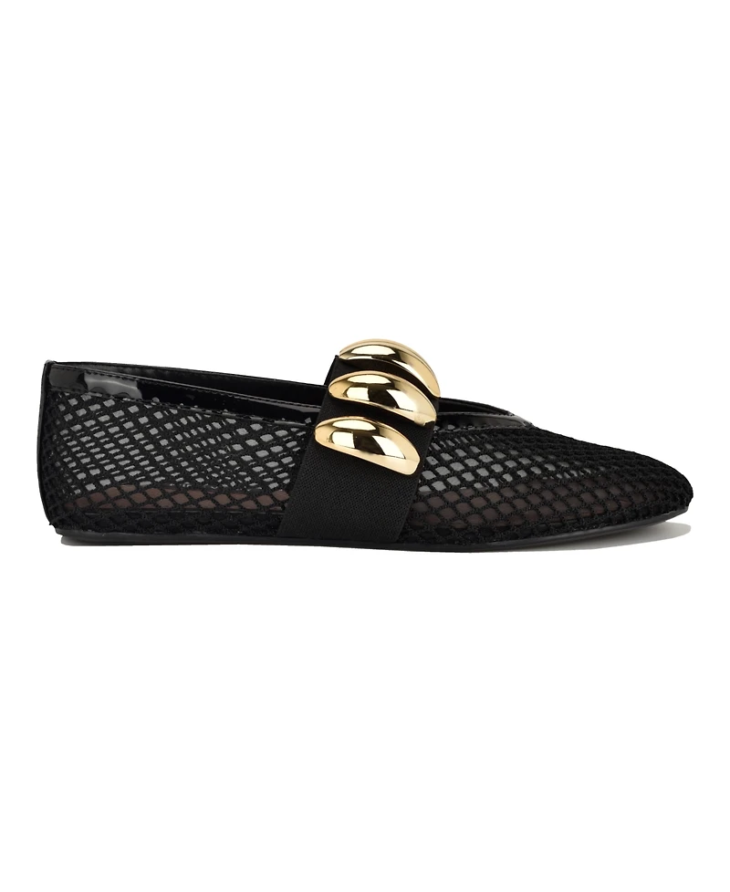 Nine West Women's Dorra Mesh Ornamented Dress Flats