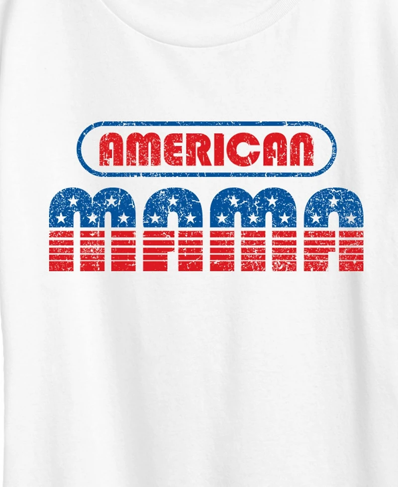 Hybrid Apparel Plus Instant Message American Mama Graphic Crewneck T-Shirt