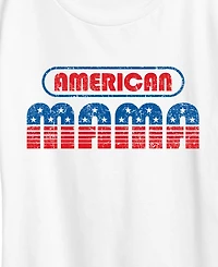Hybrid Apparel Plus Instant Message American Mama Graphic Crewneck T-Shirt