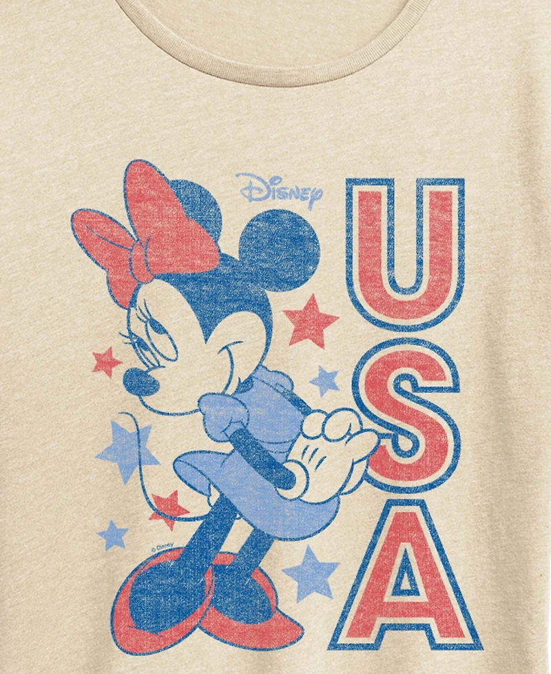 Hybrid Apparel Plus Disney Minnie Mouse Usa Short-Sleeve Graphic T-Shirt