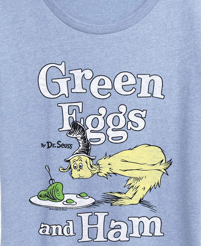Hybrid Apparel Plus Dr. Seuss Green Eggs And Ham Graphic Crewneck T-Shirt