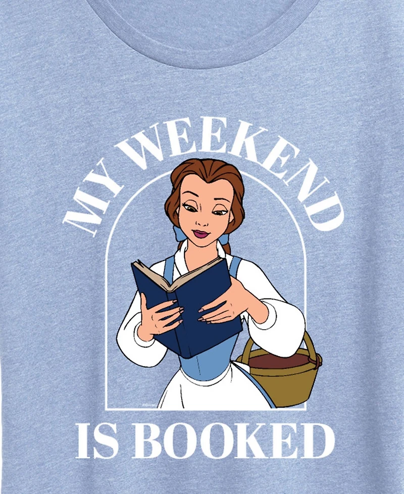 Hybrid Apparel Plus Disney Princess Belle My Weekend Is Booked Graphic Crewneck T-Shirt