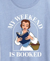 Hybrid Apparel Plus Disney Princess Belle My Weekend Is Booked Graphic Crewneck T-Shirt
