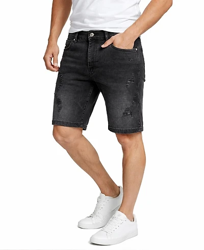 Blu Rock Men's Modern Slim-Fit Stretch Denim Shorts