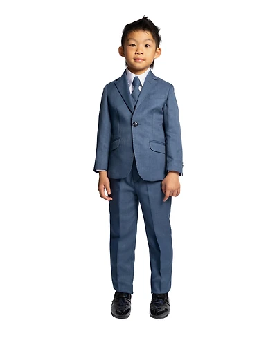 Peanut Butter Collection Toddler Boys Osiris Slim Fit 5-Piece Shirt, Tie, Jacket, Vest and Pants Suit Set