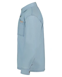 Calvin Klein Boys' 8-16 Chambray Long-Sleeve Woven Shirt