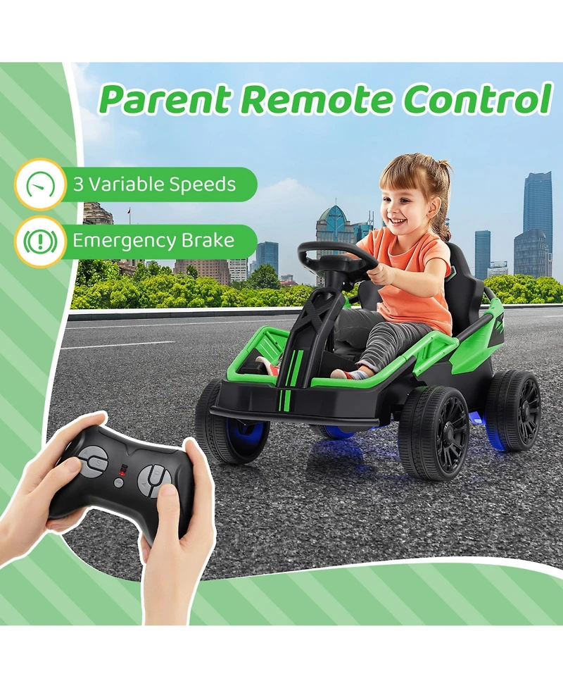 Slickblue 12V Kids Electric Utv Ride-On Car with Music and Remote