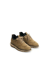 Velez Men's Leather Lace-Up Shoes with Athletic Touches
