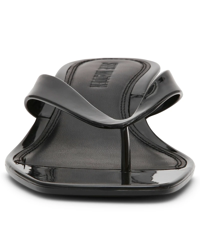 Steve Madden Women's Tracie-j Kitten-Heel Jelly Thong Sandals