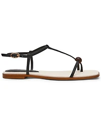 Steve Madden Women's Ritzy Ball-Stud Square Toe Flat Sandals