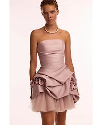 Milla Women's Rosette mini dress misty rose