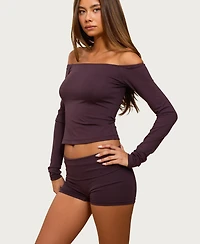 Edikted Women's Tezia Off Shoulder Long Sleeve Top