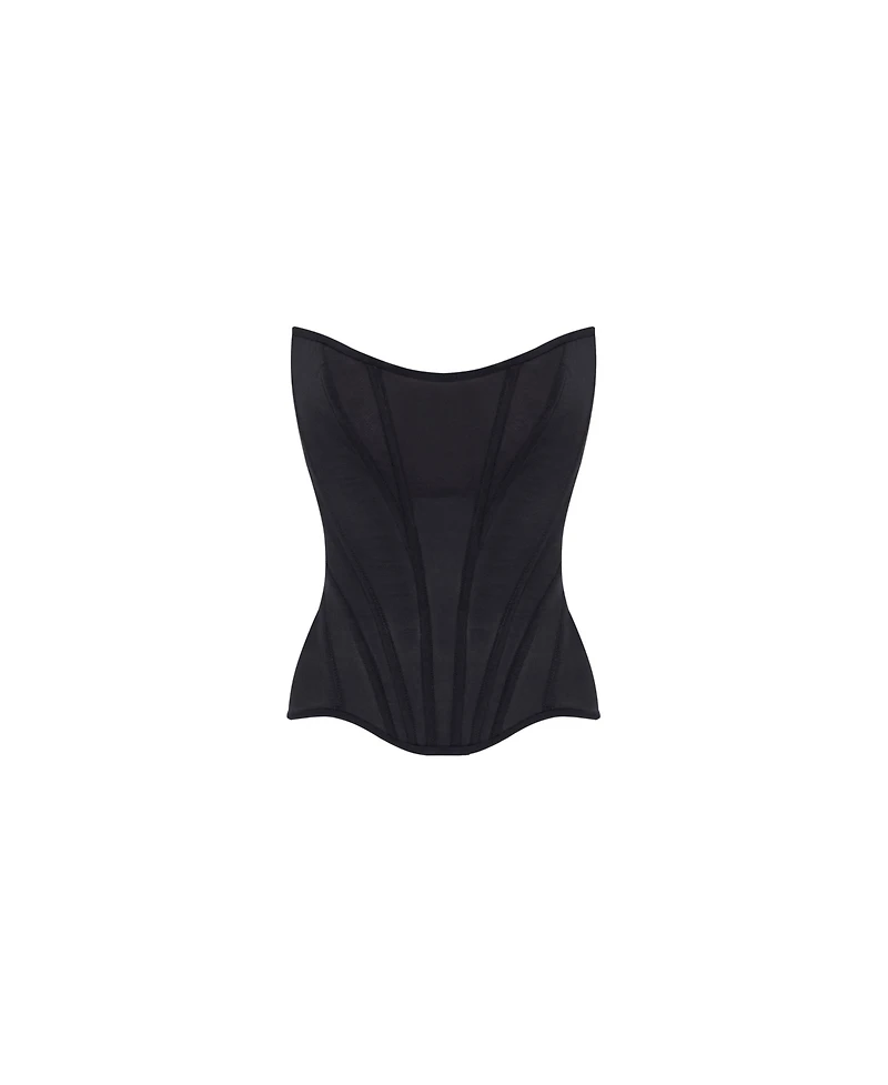 Milla Women's Chic low-waist black fitted corset