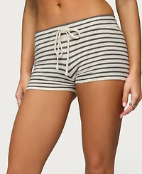Edikted Women's Lillian Striped Knit Shorts