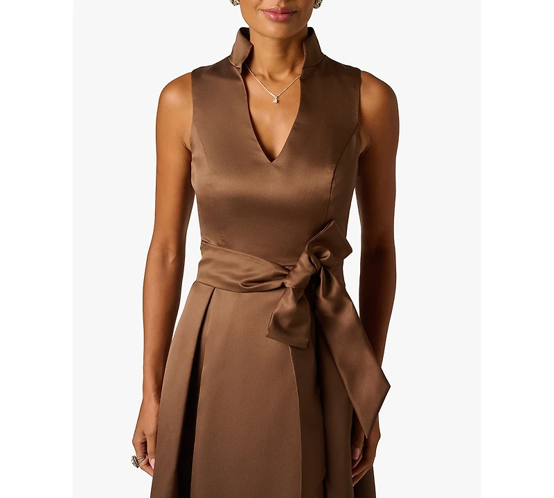 Adrianna Papell Women's Sleeveless Notch Front Dress