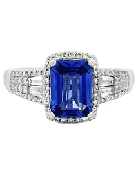 Macy's Tanzanite (1.85 ct. t.w.) & Diamond (0.41 ct. t.w.) Ring in 14k White Gold (Also Available in Emerald)