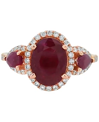 Macy's Ruby (2.75 ct. t.w.) & Diamond (0.33 ct. t.w.) Ring in 14k Rose Gold