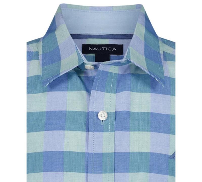 Nautica Boys' 8-20 Spring Check Short-Sleeve Woven Shirt