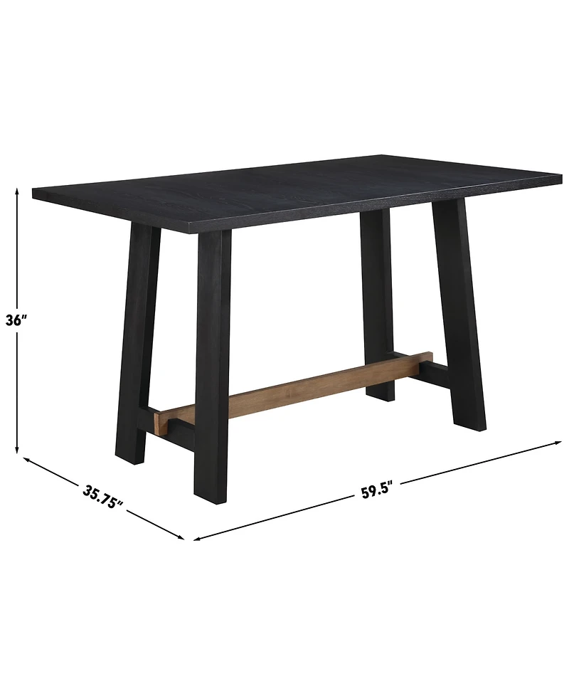Macai 35.75" Wood Counter Height Table