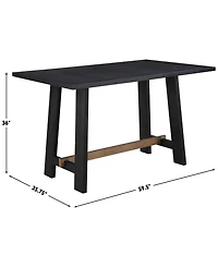 Macai 35.75" Wood Counter Height Table