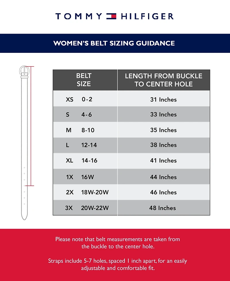 Tommy Hilfiger Women's Fully Adjustable Casual Crocheted Belt