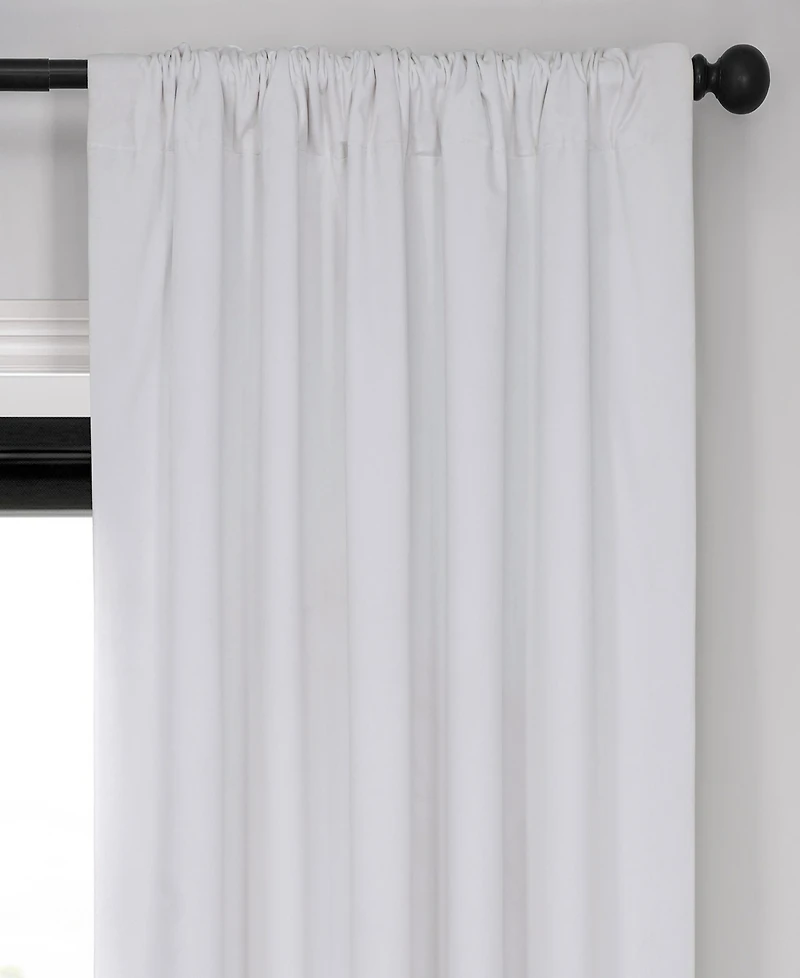 Half Price Drapes Primary White Signature Velvet Blackout Curtain