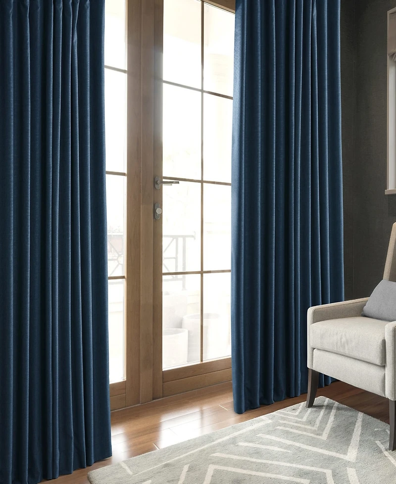 Half Price Drapes Safari Tan Faux Linen Hotel Blackout Curtain