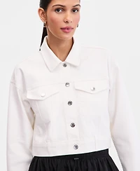 I.n.c. International Concepts Women's Cropped Denim Jacket