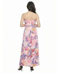 24seven Comfort Apparel Women's and Plus Maternity Strapless Maxi Dress