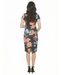 24seven Comfort Apparel Women's and Plus Maternity V-Neck Wrap Dress