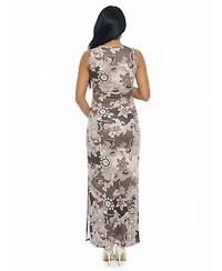 24seven Comfort Apparel Women's and Plus Size Maternity Sleeveless Maxi Dress