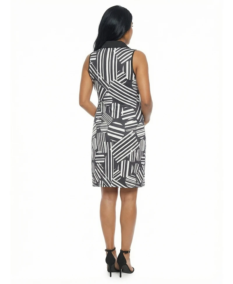 24seven Comfort Apparel Women's and Plus Maternity Geometric Shift Dress