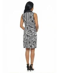 24seven Comfort Apparel Women's and Plus Maternity Geometric Shift Dress
