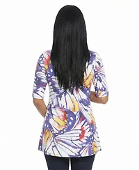 24seven Comfort Apparel Women's and Plus Scoop Neck Tunic Top