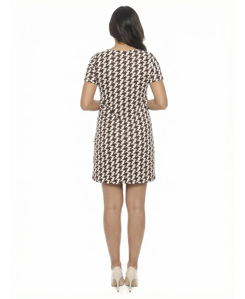 24seven Comfort Apparel Women's and Plus Maternity Short-Sleeve Shift Dress