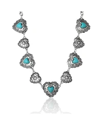 Jessica Simpson Concho Statement Necklace, Antique Silvera‘Tone