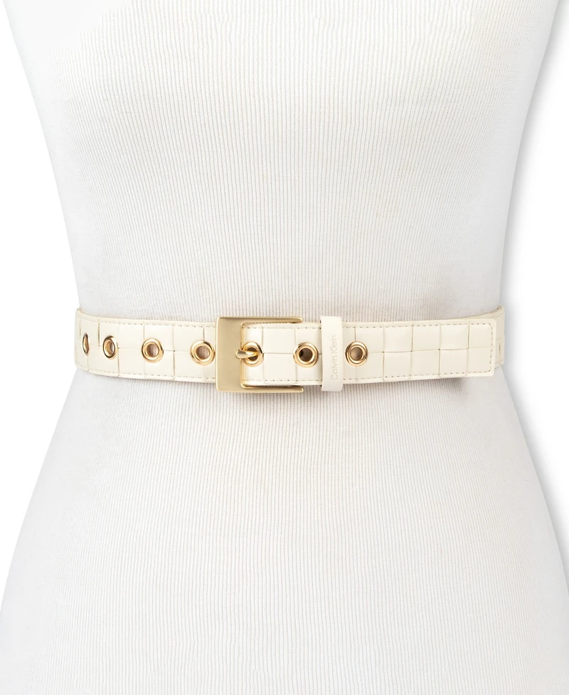 Calvin Klein Women's Modern Box Woven Casual Belt