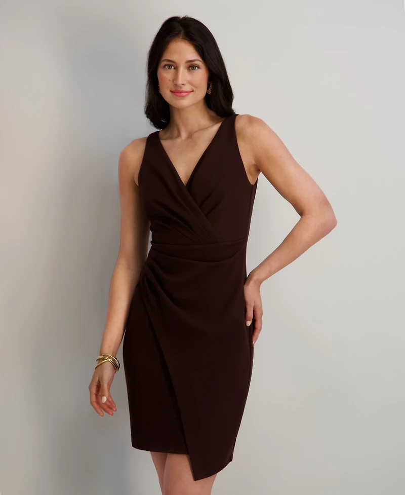 Siena Women's Origami-Pleat Sleeveless Bodycon Dress