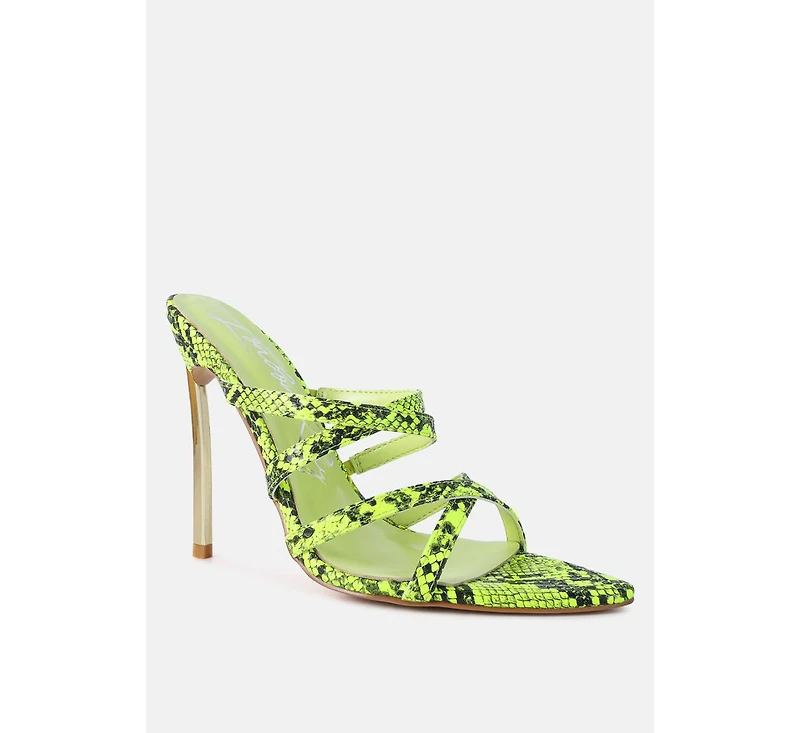 Womens Nightclub Ready Strappy Stiletto Heel Sandals