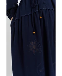 Chinti & Parker Women's Sienna Linen-Blend Broderie Dress