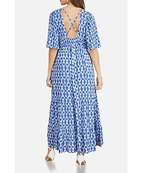 Yumi Women's Cross Over Back Maxi Dress