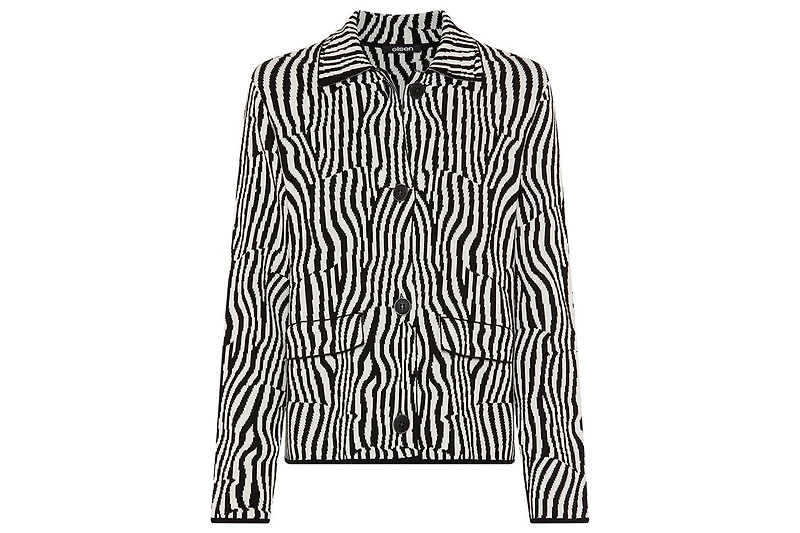 Olsen Women's Modern Zebra Knit Cardigan