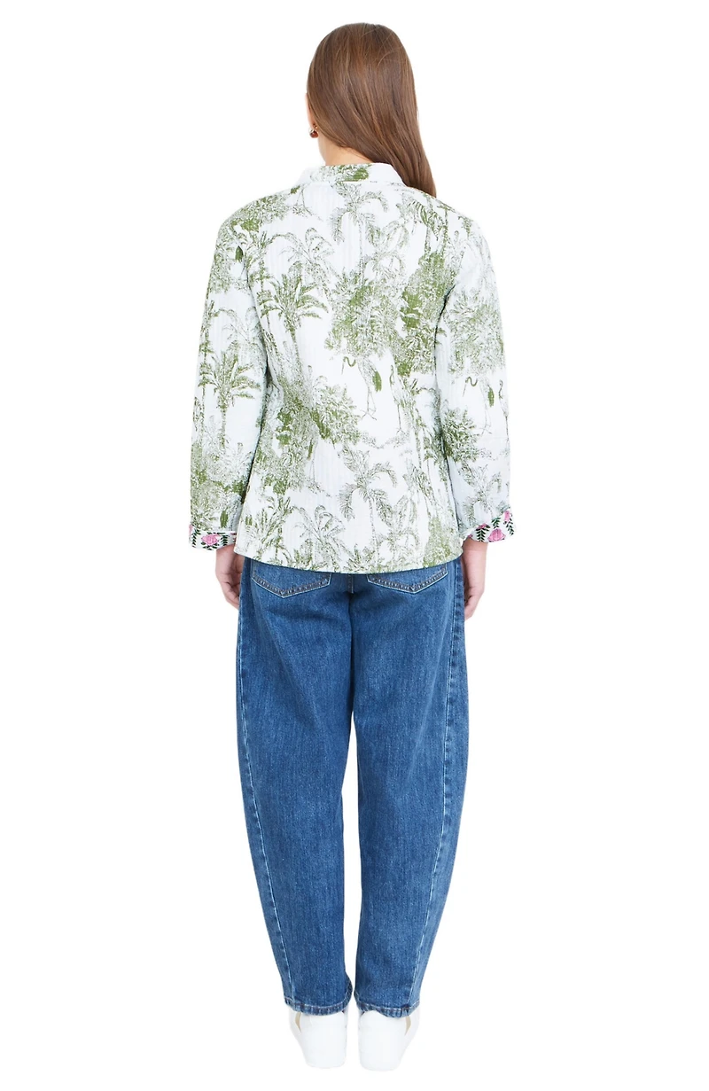 Yumi Women's Reversible Cotton Quilted Jacket