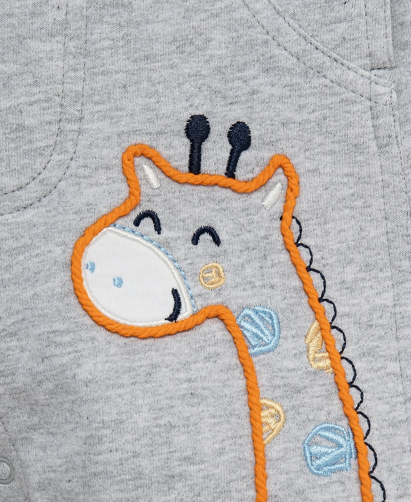 Little Me Baby Boys' Giraffe Printed Shortall and Short-Sleeve T-Shirt, 2-Piece Set